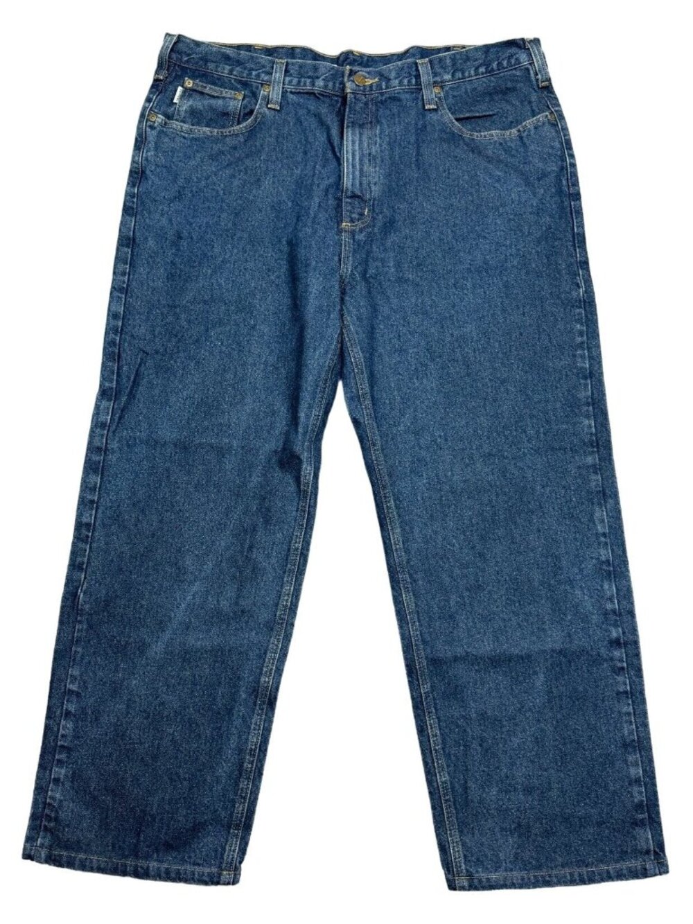 Carhartt Relaxed Fit B460 Blue Denim Jeans Mens 42x32 100% Cotton Durable Workwe